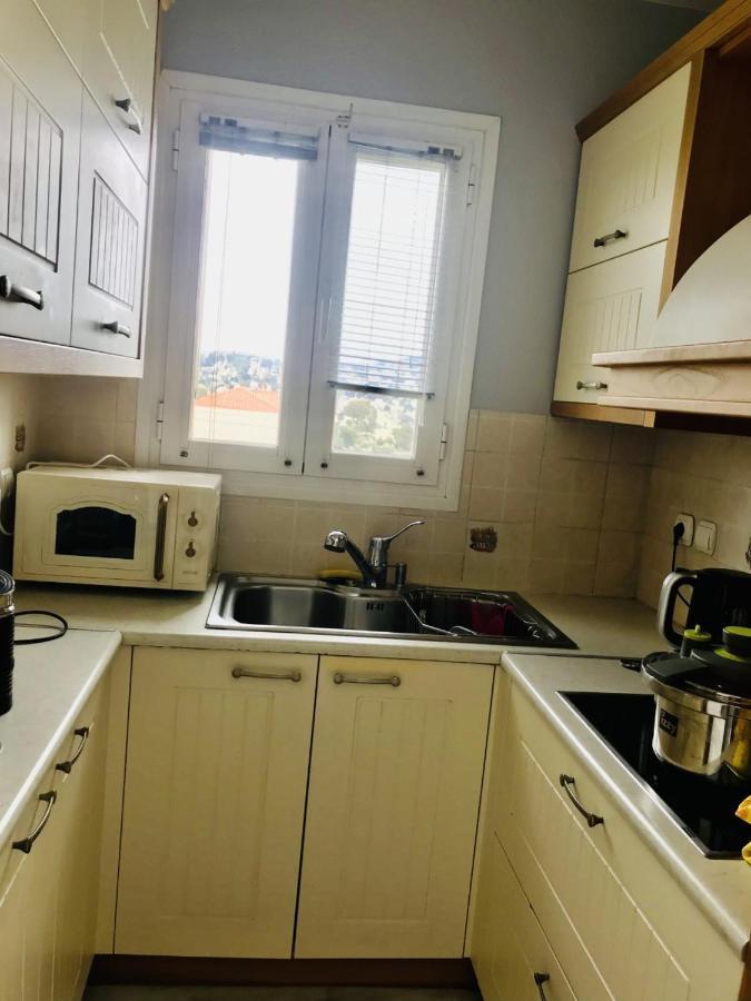 Beautiful Maisonette With A View To The Mountains And The Sea Agia Marina  Buitenkant foto