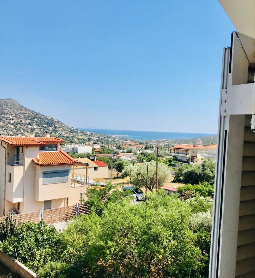 Beautiful Maisonette With A View To The Mountains And The Sea Agia Marina  Buitenkant foto