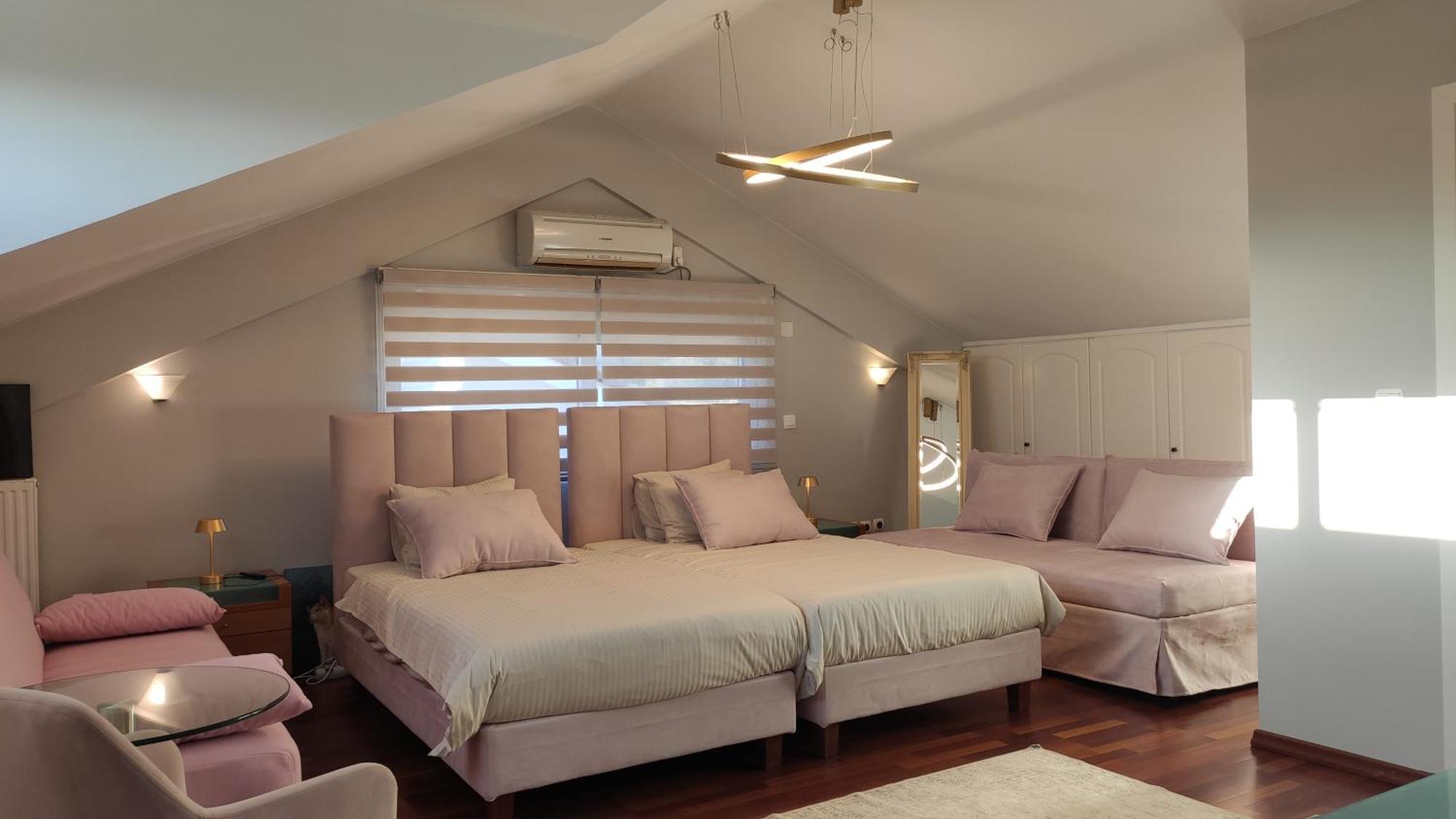 Beautiful Maisonette With A View To The Mountains And The Sea Agia Marina  Buitenkant foto